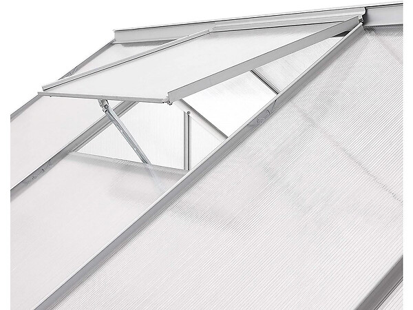 HABITAT ET JARDIN - Serre jardin polycarbonate 250 x 190 x 195 cm "Basilic" - 4,75 m² - Gris - large