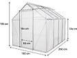 HABITAT ET JARDIN - Serre jardin polycarbonate 250 x 190 x 195 cm "Basilic" - 4,75 m² - Gris - vignette