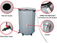 HABITAT ET JARDIN - Récupérateur d'eau souple en PVC 250 L - Gris - vignette
