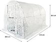 HABITAT ET JARDIN - Serre tunelle de jardin avec porte 3 x 2 m "Mimosa" - 6 m² - 180g - Blanc - vignette