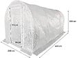 HABITAT ET JARDIN - Serre tunelle de jardin avec porte 4,5 x 2 m "Mimosa" - 9 m² - 180g - Blanc - vignette