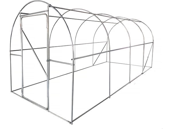 HABITAT ET JARDIN - Serre tunelle de jardin avec porte 4,5 x 2 m "Mimosa" - 9 m² - 180g - Blanc - large
