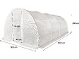 HABITAT ET JARDIN - Serre tunelle de jardin avec porte 6 x 3 m "Mimosa" - 18 m² - 180g - Blanc - vignette