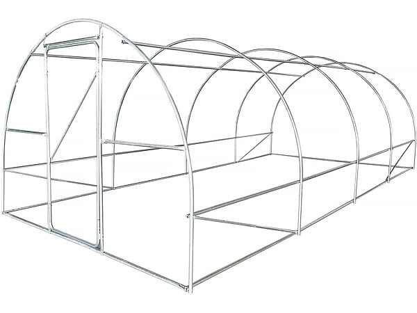 HABITAT ET JARDIN - Serre tunelle de jardin avec porte 6 x 3 m "Mimosa" - 18 m² - 180g - Blanc - large