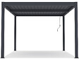 HABITAT ET JARDIN - Pergola bioclimatique avec led "Windsor premium" en aluminium 3 x 4 - Gris - vignette