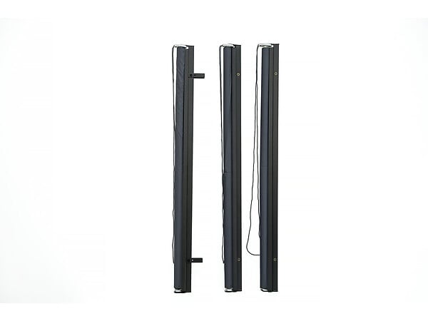 HABITAT ET JARDIN - Lot de 3 stores rétractables pergola - 124 x 225 cm - Gris anthracite - large