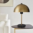 CONCEPT USINE - Lampe de table champignon doré 37cm PAULE - vignette