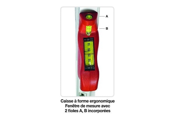 METRICA - METRICA - Mesure télescopique 1m à lecture directe sur ruban gradué avec indication des mesures intérieures et extérieures - 1m - large