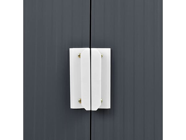 HABITAT ET JARDIN - Abri de jardin métal - "Vegas" - 2,7 m² avec gouttière - Gris - large