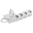 LEGRAND - Multiprise 4 prises 2P+T - Interrupteur 3m - Blanc/Gris - vignette