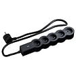 LEGRAND - Multiprise fb 5x2p+t standard interrupteur 1,5m 1mm2 noir - vignette