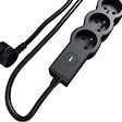 LEGRAND - Multiprise fb 5x2p+t standard interrupteur 1,5m 1mm2 noir - vignette