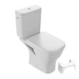 JACOB DELAFON - WC à poser sans bride sortie horizontale Struktura avec abattant + Tabouret physiologique blanc - vignette