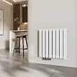 EMKE - EMKE Radiateur Chauffage Central Vertical 63 x 62 cm 805W Double Panneau en Acier Blanc – Radiateur Eau Chaude Mural Design - vignette