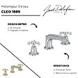 JACOB DELAFON - Mélangeur 3 trous Cléo 1889 chrome + nettoyant - vignette