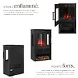 TECTAKE - Cheminée électrique AIDAN avec 2 niveaux de chauffe noir - vignette