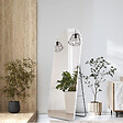 EMKE - Miroir Pleine Longueur EMKE - Cadre Aluminium Blanc, 160 x 60 cm, Mural ou sur Pied - vignette