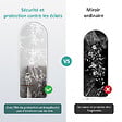 EMKE - Miroir Pleine Longueur EMKE - Cadre Aluminium Blanc, 160 x 60 cm, Mural ou sur Pied - vignette