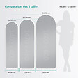 EMKE - Miroir Pleine Longueur EMKE - Cadre Aluminium Blanc, 160 x 60 cm, Mural ou sur Pied - vignette