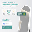 EMKE - Miroir LED pleine longueur EMKE, 147x45 cm - Éclairage à 3 couleurs réglables, intensité dimmable, interrupteur tactile, blanc - vignette