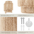 TECTAKE - Applique murale LIGNEA LUX en jute de style bohème 40W marron naturel - vignette