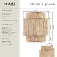 TECTAKE - Applique murale LIGNEA LUX en jute de style bohème 40W marron naturel - vignette