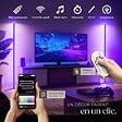 TECTAKE - Lampe sur pied LED SPECTRA 16 millions de couleurs et plus de 200 modes lumineux noir/blanc - vignette