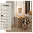 TECTAKE - Lampe de chevet KLEA en jute au style bohème 60W marron naturel - vignette