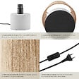 TECTAKE - Lampe de chevet KLEA en jute au style bohème 60W marron naturel - vignette