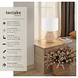 TECTAKE - Lampe de chevet LIGNEA LUX en jute au style bohème 60W marron naturel - vignette