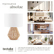 TECTAKE - Lampe de chevet LIGNEA LUX en jute au style bohème 60W marron naturel - vignette
