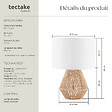 TECTAKE - Lampe de chevet LIGNEA LUX en jute au style bohème 60W marron naturel - vignette