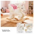 TECTAKE - Cheval à bascule au design de qualité à partir de 18 mois rose/blanc - vignette