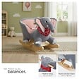 TECTAKE - Éléphant à bascule en peluche à partir de 12 mois gris - vignette