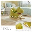 TECTAKE - Dinosaure à bascule avec housse en peluche à partir de 12 mois vert - vignette