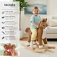 TECTAKE - Cheval à bascule en peluche au design de qualité à partir de 24 mois marron - vignette