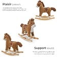 TECTAKE - Cheval à bascule en peluche au design de qualité à partir de 24 mois marron - vignette