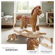 TECTAKE - Cheval à bascule en peluche au design de qualité à partir de 24 mois marron - vignette