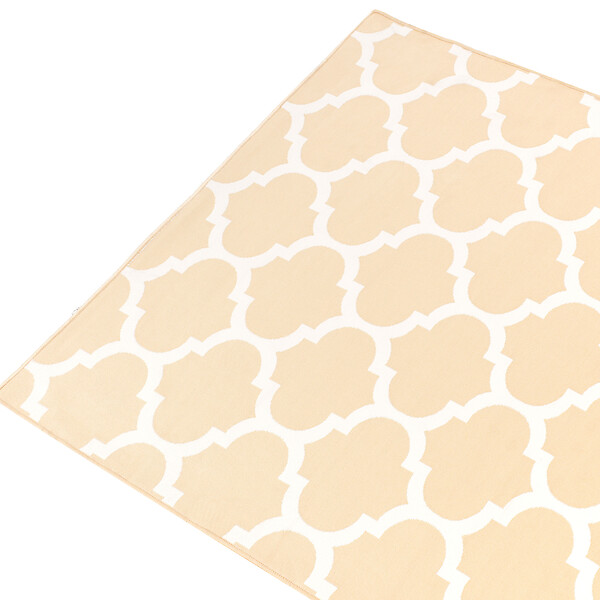 BELIANI - Tapis d'extérieur AKSU Beige 140 x 200 cm Réversible - large