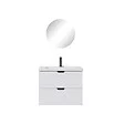 Ensemble Meuble de salle de bain + Miroir - Blanc - Largeur : 60cm - vignette