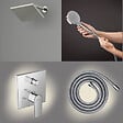 HANSGROHE - Colonne de douche mécanique Vernis Shape Douche de tête Vernis Shape Flexible Métaflex Douchette Vernis Blend chromé - vignette