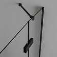 KIAMAMI VALENTINA - Cabine De Douche 120X80 Noire Porte En Verre À Double Charnière 6Mm | London - vignette