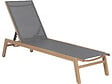 HABITAT ET JARDIN - Bain de soleil en aluminium imitation bois  "Elysia" - Gris - vignette