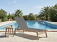 HABITAT ET JARDIN - Bain de soleil en aluminium imitation bois  "Elysia" - Gris - vignette
