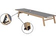 HABITAT ET JARDIN - Bain de soleil en aluminium imitation bois  "Elysia" - Gris - vignette