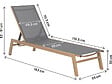 HABITAT ET JARDIN - Bain de soleil en aluminium imitation bois  "Elysia" - Gris - vignette