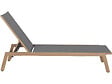 HABITAT ET JARDIN - Bain de soleil en aluminium imitation bois  "Elysia" - Gris - vignette