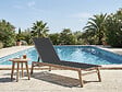 HABITAT ET JARDIN - Bain de soleil en aluminium imitation bois  "Elysia" - Noir - vignette