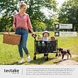 TECTAKE - Chariot pliable ROLLRIDER avec poignée télescopique et roues profilées noir - vignette