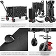 TECTAKE - Chariot pliable ROLLRIDER avec poignée télescopique et roues profilées noir - vignette